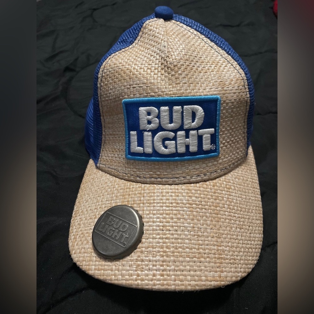 Bud Light Paper Straw Adjustable Baseball Cap